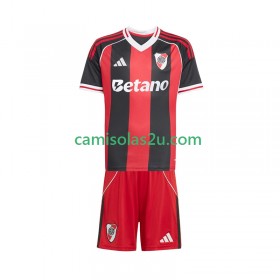 Camisolas de futebol CA River Plate Criança Equipamento Alternativa 2025/26 Manga Curta